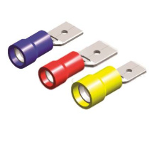 Kabelskor ''Flat'' Isolerade - 6,3mm (10st) QSP Products